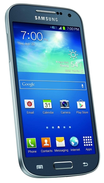 Samsung  Galaxy S4 mini – dunkelblau Smartphone Rückseite weiß