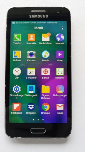 Samsung Galaxy A3 SM-A300FU 4,5“ 16GB  Smartphone – Schwarz