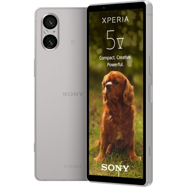 sony xperia 5 v smartphone mobile platinsilber