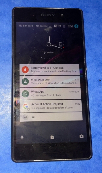 Sony Xperia Z3 (schwarz) – 16GB 5,2″ 20MP 3GB – Android Smartphone (Defekt Touch)