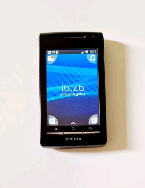 Sony Ericsson Xperia X8 E15i schwarz Retro Handy (entsperrt) in gutem Zustand