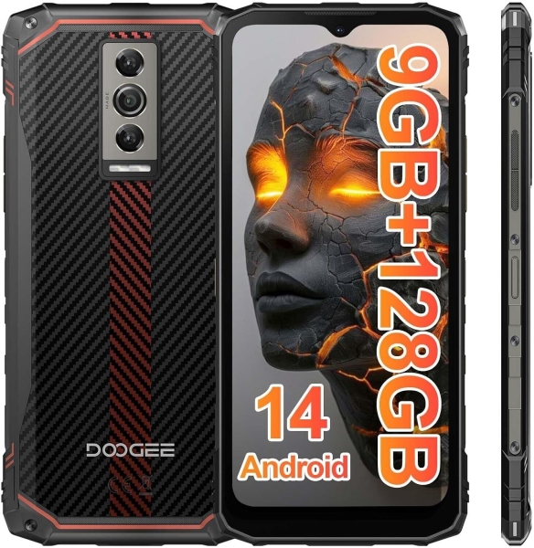 DOOGEE Blade 10 Rugged Smartphone, 10,7 mm Ultradünn Android 14 Rugged Phone