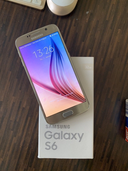 Samsung  Galaxy S6 SM-G920F – 32GB – Gold Platinum (Ohne Simlock) Smartphone…