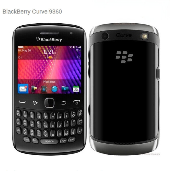 Original BlackBerry Curve 9360 Unlocked GSM 3G QWERTY Smartphone（Black）