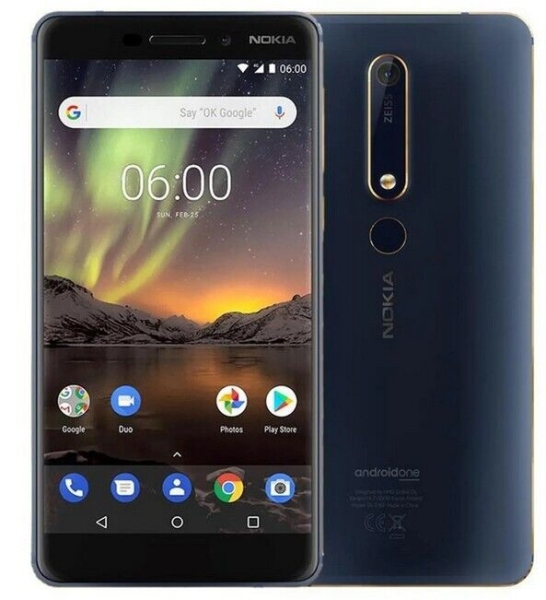 Nokia 6.1 Dual-Sim, Abmessungen: 148x76x8.2mm, USB C, Smartphone, Handy