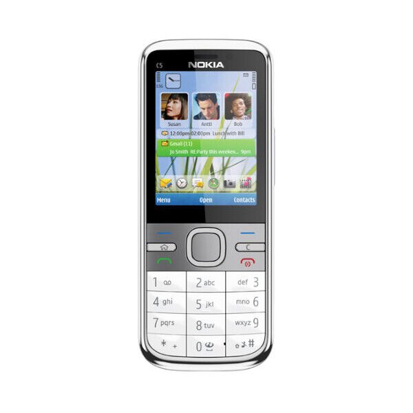 Nokia C5-00 Weiß 5MP- 3G MP3 GPS Ohne Simlock Smartphone Handy Cellular Phone