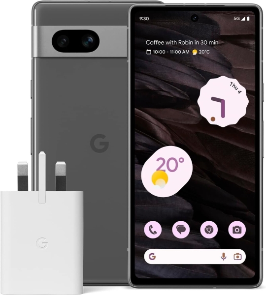 Google Pixel 7a 128GB 5G Smartphone Dual-SIMl entsperrt charcoal neuwertig