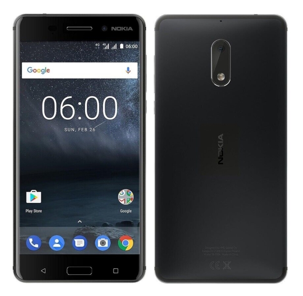 Nokia 6 TA-1021 Schwarz 3GB/32GB 13,9cm (5,5Zoll) Octa-Core Android Smartphone