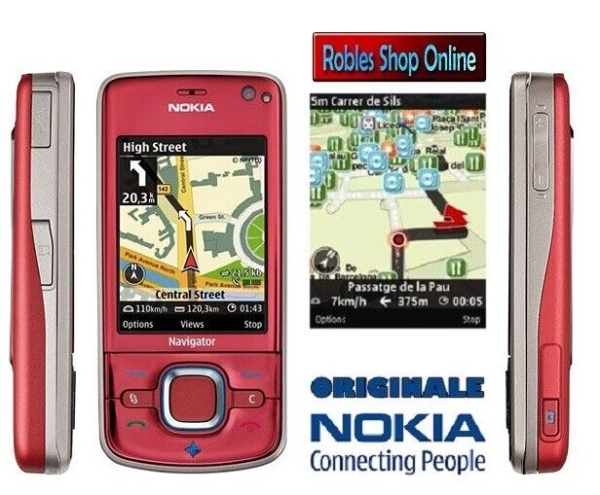 Nokia 6210 Navigator Rot (Ohne Simlock) Smartphone 3G GPS 3,2MP Neuwertig OVP