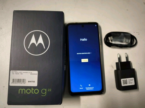 Smartphone Motorola  Moto G22 XT2231-2 64GB 4GB RAM Iceberg Blue Quad-Kamera