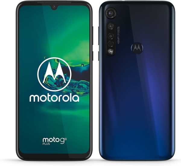 Motorola moto g8 plus Dual-SIM Smartphone 6,3 Zoll 64 GB Android blau „gut“