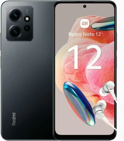 Xiaomi Redmi Note 12 4GB+128GB Onyx grau AMOLED Dual SIM (entsperrt) Smartphone.