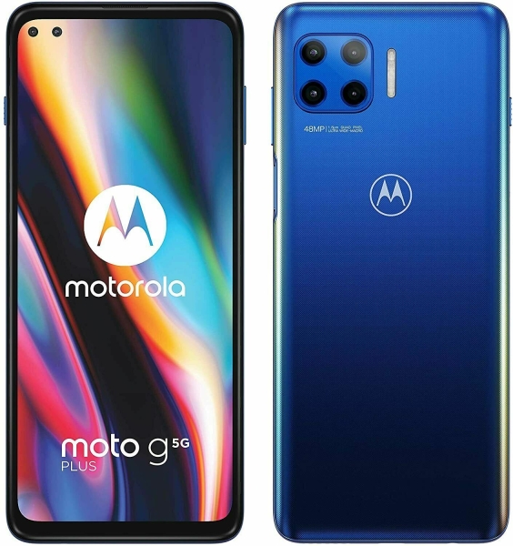 Motorola Moto G 5G Plus 64GB entsperrt Dual SIM Smartphone – Surfen blau