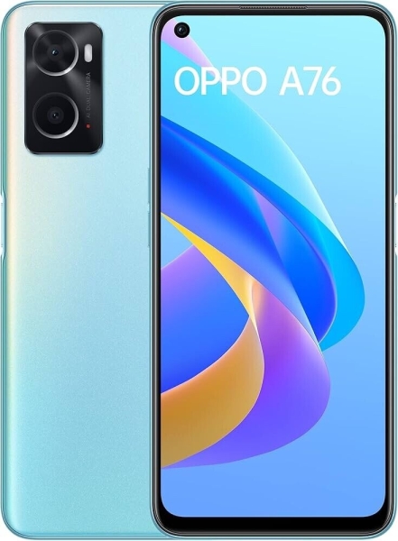 Oppo A76 128GB leuchtend blau entsperrt Handy Smartphone RISSBILDSCHIRM E1