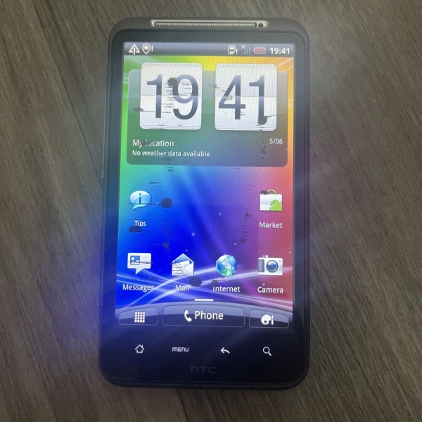 HTC Desire HD A9191 schwarz Android Smartphone getestet funktioniert Displayschaden