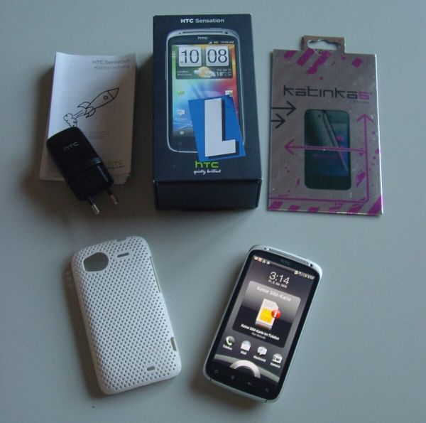 HTC  Sensation Z710e White 1GB (o. Simlock) Smartphone Handy Mobiltelefon NEU!