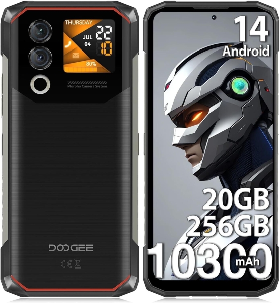 DOOGEE Blade10 Max Rugged Smartphone mit 1,54″ Rückseite, 10300mAh Akku