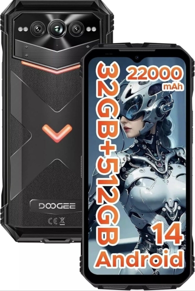 Doogee V Max Pro Smartphone, 5G, 22000mAh, 32GB/512GB, Android 14 Rugged, NEU