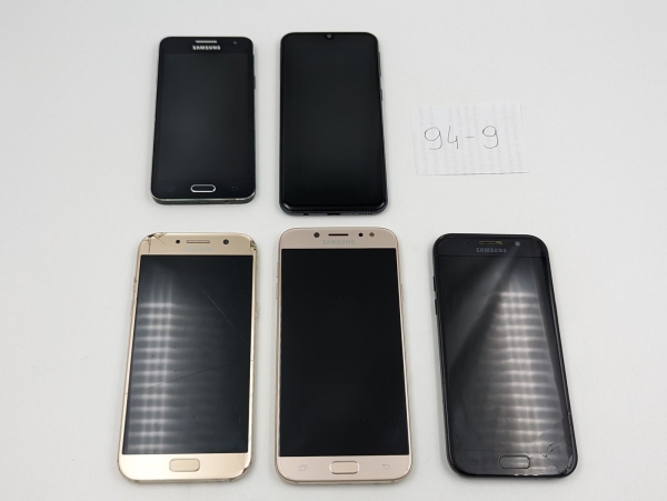 5x Smartphone defekt Konvolut Samsung Galaxy A3, A5 ,A40, J7 an Bastler