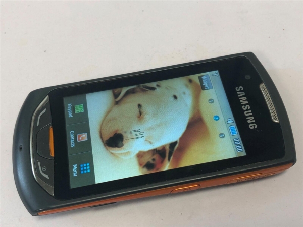 Samsung Monte S5620 Smartphone Handy – schwarz & orange (entsperrt) – Dead Pixel