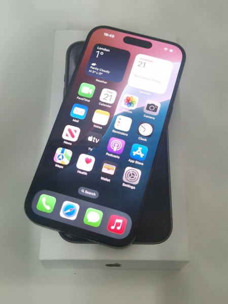 Apple iPhone 15 Pro 5G 128GB Smartphone SIM-frei entsperrt – Schwarz