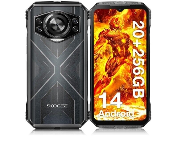 DOOGEE S Cyber Rugged Smartphone Android 14, 10800mAh Rugged Phone, 20GB+256GB