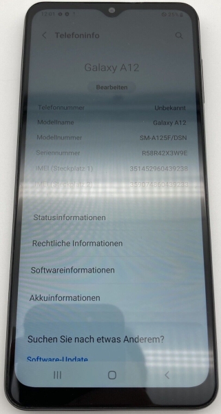 Samsung Galaxy A12 – 64GB Schwarz (Ohne Simlock) (Dual-SIM) Smartphone SM-A125F