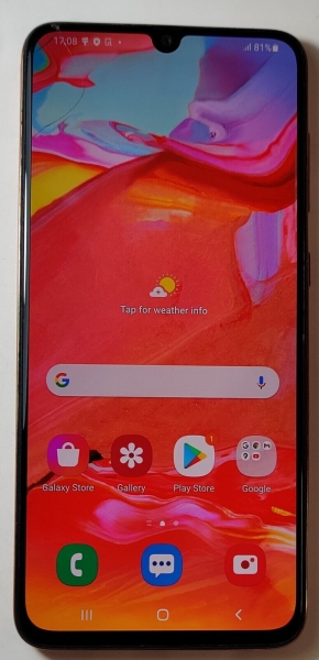 Samsung Galaxy A70 (Dual SIM) 128GB orange (entsperrt) Smartphone funktioniert #367B