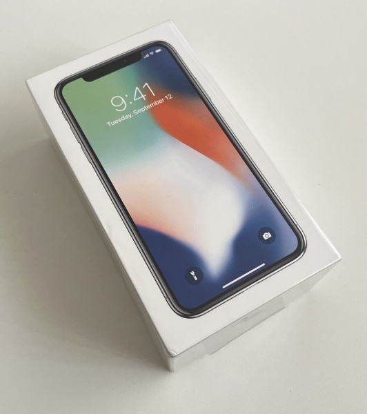 Neu versiegelt Apple iPhone X (10) – silber – UK Lagerbestand – 64 GB Speicher