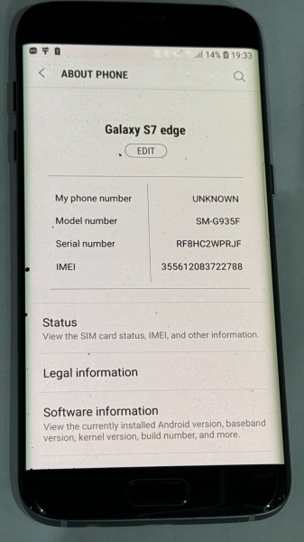 Samsung Galaxy S7 edge SM-G935F – 32GB – schwarzes (entsperrt) Smartphone – Punkte