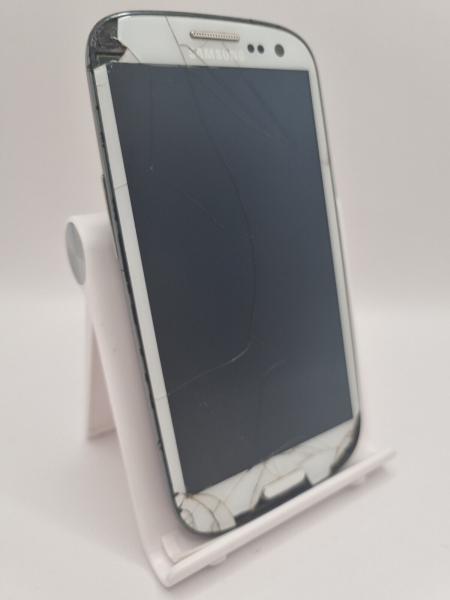 Samsung Galaxy S3 I9300 weiß entsperrt Android Smartphone gesprungen defekt #S03