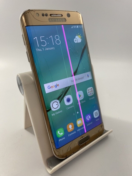 Samsung Galaxy S6 Edge Gold entsperrt 32GB Android Smartphone gesprungen Fehler #C002