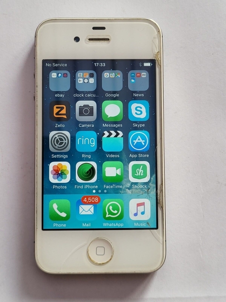 Apple iPhone 4s 56GB A1387 Smartphone – weiß – drei Netzwerke – Displayriss