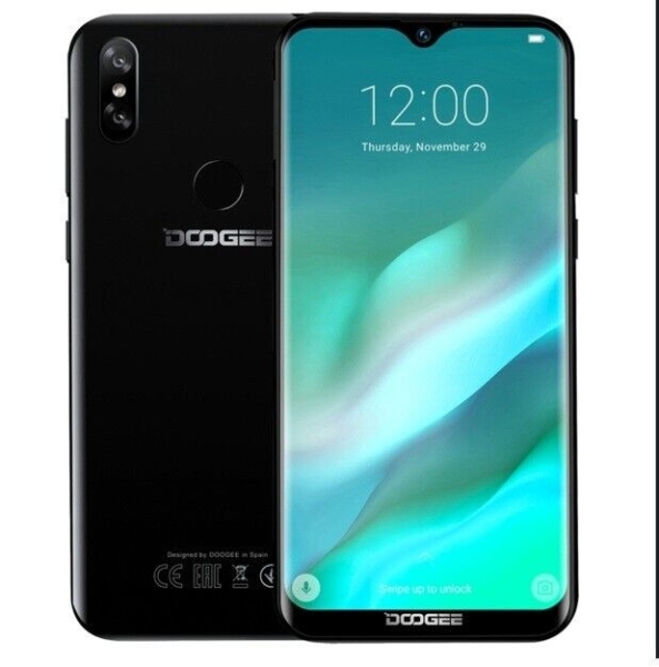 Doogee Y8 Smartphone 3GB+32GB 6,1 Zoll Android 4G Face ID (schwarz) entsperrt