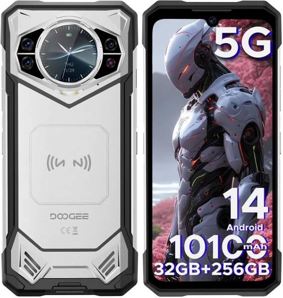 Doogee S200 Rugged Smartphone 5G, Dimensity 7050 Android 14 Rugged Phone, 32GB+2