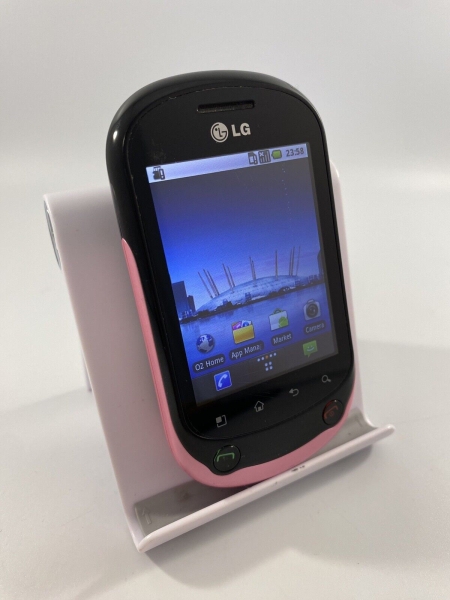 LG Optimus Chat C550 schwarz & pink entsperrt 1GB 2,8″ 3MP Android Slide Smartphone