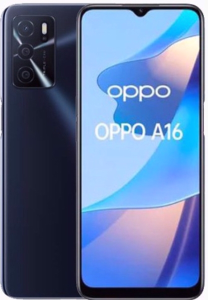 Oppo A16 Smartphone 64GB 4G Crystal Black (Entsperrt) Android Smartphone A-Ware