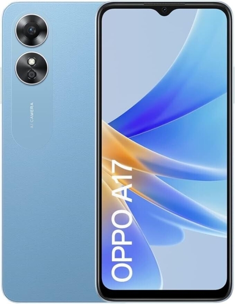 Oppo A17 4G 64GB 6,56″ 50MP Dual Sim entsperrt Andorid Smartphone Lake Blue