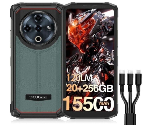 Doogee Fire 6 Power 4G Rugged Smartphone Android 14 20GB+256GB 15500mAh entsperrt