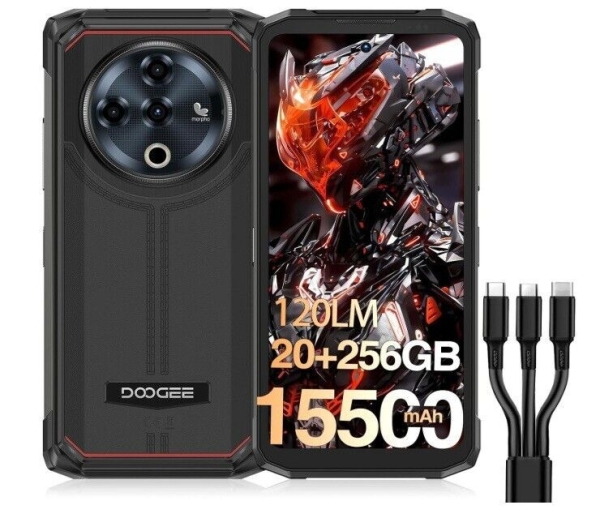 Doogee Fire 6 Power 4G Rugged Smartphone Android 14 20GB+256GB 15500mAh entsperrt