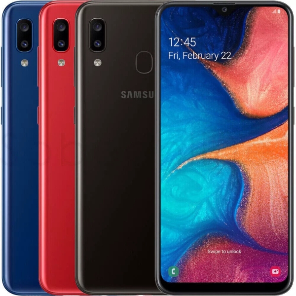 Samsung Galaxy A20 32GB 3Gb RAM 4G entsperrt Android Smartphone rot und schwarz