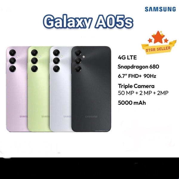 Neu Samsung Galaxy A05s 64GB/128GB entsperrt Smartphone 2024 – 2 Jahre Garantie