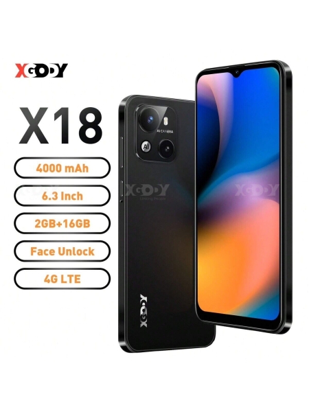 XGODY 6.3’’ 4G Dual SIM Android Smartphone 4 Core 2GB 16GB 4000mAh 8MP 5MP 