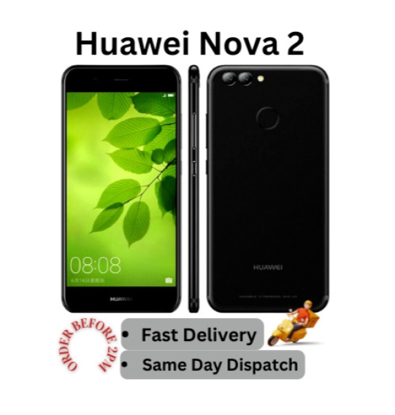 Huawei Nova 2 64GB schwarzes Farbsmartphone | SIMFREI | Klasse A | ENTSPERRT