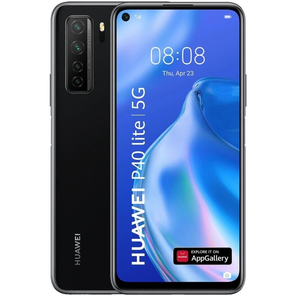 Huawei P40 lite (5G-Modell) – 128 GB – Smartphone Midnight Black (entsperrt)