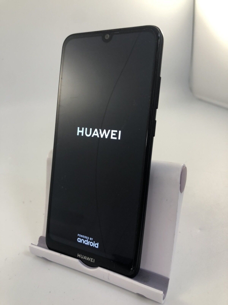 Huawei Y6 (2019) schwarz 32GB entsperrt Android Touchscreen Smartphone rissig