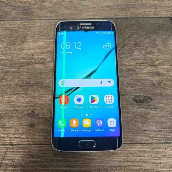 Samsung Galaxy S6 Edge SM-G925F – 32 GB – blauer Topas – Displayriss