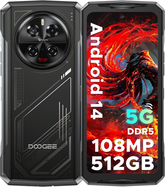 Doogee V40 Rugged Smartphone 5G, 4nm Dimensity 7300 Rugged Phone Android 14, 32G