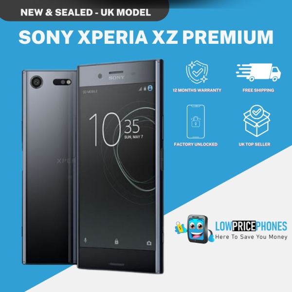 Neu & Versiegelt Sony Xperia XZ Premium schwarz 64GB – Simfrei entsperrt Smartphone