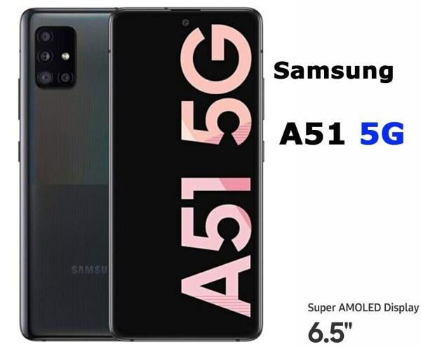 Samsung Galaxy A51 (Modell 5G) – (Dual SIM) – 128 GB – schwarz (entsperrt) – schön